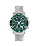 BOSS Chronograph Quartz Watch for men with Silver Stainless Steel mesh bracelet - 1513905