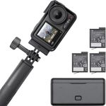 DJI Osmo Action 4 Adventure Combo, 4K/120fps Waterproof Action Camera with a 1/1.3-Inch Sensor, 10-bit & D-Log M Color Performance, Up to 7.5 h with 3 Batteries, Outdoor Camera for Travel, Biking