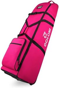 Goloni Golf Travel Bag with Wheels, Airline Approved Golf Club Travel Bag, Carry-On Golf Travel Case,Rose