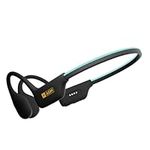 AGM MotionBuds Pro Running Headphones, Open-Ear Sport Headphones with LED Light, Bluetooth 5.4, IP68 Waterproof, Fast Charging, Secure Fit for Night Runs & Workouts, Black