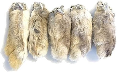 Dangerous Threads Rabbit Rabbits Foot Keychain White / Natural 5 Pcs