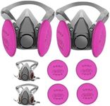 BEAUKAU Respirator Mask with Filters, Dust Respirator Mask for Epoxy Resin, Asbestos, Lead Paint Respirator 2 Sets
