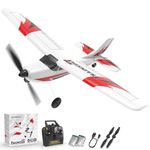VOLANTEXRC RC Plane 2.4GHz Remote Control Airplane for Beginners,RC Trainer Ready to Fly with Xpilot Stabilization System Easy to Fly for Boys Girls 761-1 (Red)