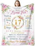 Pigipfu 17 Year Old Girl Gift Ideas Blanket, 17th Birthday Gifts for Girls, Gifts for 17 Year Old Girl, 17th Birthday Decorations for Girls, 17 Year Old Girl Birthday Gift Throw Blanket 60"x50"