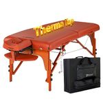 Master Massage 70cm Wide Santana Heating Top Portable Massage Table W/Carry Bag, Capacity: 300KG, Warming Therma-Top Temperature Setting System Massage Couch Spa Beauty Bed Tattoo Table (UK Plug)