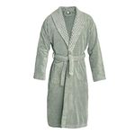 Cottoneclat 100% Organic Turkish Cotton Unisex Dressing Gown, Premium Zero Twist Yarn, Soft and Absorbent Bathrobe, UltimateTouch Sensual, Green, Size L-XL