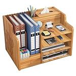 Hggzeg Updated Wooden Desk Organize