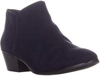 Style & Co. Womens Wileyy Fabric Almond Toe Ankle Fashion Boots, Navy, Size 7.5 US