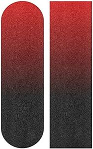 Wudan Skateboard Grip Tape Sheet 33x9inch Black Red Bubble Free Waterproof Scooter Grip Tape, Longboard Griptape, Sandpaper for Rollerboard