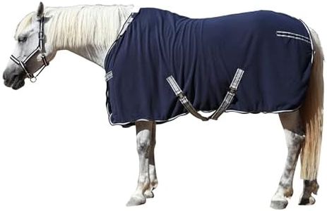 Gallopoff Horse Fleece Cooler, Blanket Liner - 300g Anti-Pilling Fleece, Moisture-Wicking, Cooling & Drying for Post-Workout, Bath & Travel, Prevent Overheating & Chilling Navy 78