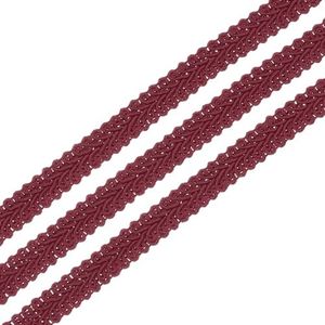 uxcell 1/2" x 13 Yards Gimp Braid Trim Woven Fabric Ribbon Polyester Curtain Upholstery Trim for DIY Craft Sewing Accessories Costume Home Decoration, Wine Red