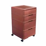 Cello Plastic matt finish Storewell Hinged Door Chest of Drawers (Ice Brown, Painted)