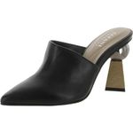 Alfani Womens Junnee Padded Insole Pointed Toe Mules, Black Leather, 5 UK