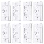 Cabinet Hinges Karcy Non-Mortise Door Hinges 3 Inch Removable White Set of 8