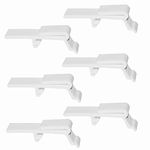 Vertical Blind Dust Cover Valance Clip Holder Bracket - 6 Pieces White