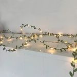 EShing Fairy Lights with Vines, USB Powered 33ft 100LED String Lights with 33ft Artificial Green Leaf Garland for Wall DIY Craft Party Wedding Home Decor (Warm)