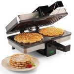 Pizzelle Maker - Non-stick Electric Pizzelle Baker Press Makes Two 5-Inch Cookies at Once- Recipe Guide Included- Fun Party Dessert Treat Making Made Easy- Unique Mothers Day Brunch Gift for Her