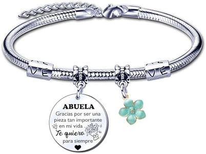 LUODAN Regalo Pulsera para Abuela Pulsera Abuela personalizada día de la Madre Regalo original，pulsera Abuela Regalo de cumpleaños para Abuela，Regalo para mi Abuela de Navidad (1)