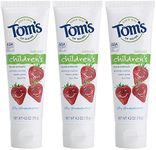 Tom's of Maine Anticavity Fluoride Children's Toothpaste, Silly Strawberry, 4.2 Ounce, 3 Count