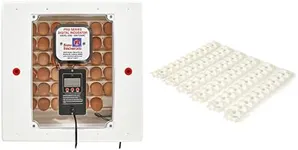 Farm Innovators 4250 Heated Digital Circulated Air Incubator with Automatic Egg Turner & Quail/Small Egg Tray Rail, 20 Egg Capacity, (6 Pack)