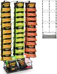 Acshio Chip Rack Display Stand, 3 Row 60 Clips Large Snack Retail Display Rack with Basket, Countertop Potato Chip Bag Candy Organizer Store Concession Stand for Party, Pantry, Office, Vendor Events