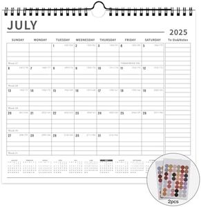 Lbylyhxc 2025-2026 Wall Calendar - Runs from July 2025 to December 2026-18 Monthly Calendar 2026. Thick Paper includes major holidays and dedicated space for notes and important dates (Black Calendar 2025-2026)