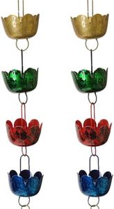 BestNest Ancient Graffiti Lily Rain Chains, Multicolored, Pack of 2