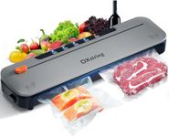 DXstring Vacuum Sealer Machine, Vacuum Sealer for Dry and Moist Food Preservation, Food Vacuum Sealer Machine with 15 Vacuum Sealer Bags and Built-in Cutter