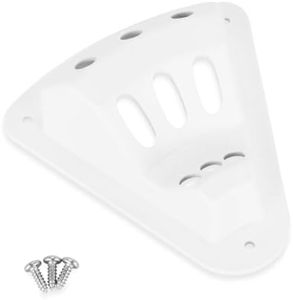 Camco 45504 White Triple Flag Holder
