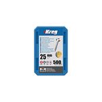 KREG® Zinc Pocket-Hole Screws - 25mm/1.00", #7 Coarse-Thread, Pan Head, 500-count