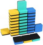 Magnetic Dry Eraser, 30 Packs Chalkboard Eraser Bulk Mini Whiteboard Eraser Dry Erase Board Eraser for Students Teachers at Classroom School Office Home, 2x2 inch (3 Colors)