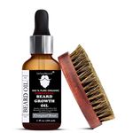 UrbanMooch Organic Beard Growth Oil & Boar Bristle Beard Brush Combo Set pack of 2