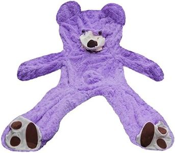 6.5 Feet Huge Giant Teddy Bear Cover, Big Bear Costume Suit (Not Filled),(Purple, 2 m)