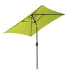 CorLiving 6.5ft Square Outdoor Market Table Patio Umbrella with Tilt for Patio, Beach, Balcony, Backyard, Pool in Lime Green