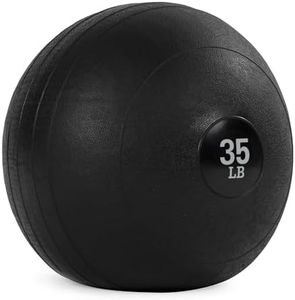 Titan Fitness 35 LB Rubber Slam Ball, Dead Weight Ball Absorbs Impact, Minimal Bounce, Textured Surface for Strength and Conditioning, Cardio Workouts, Full Body Workout