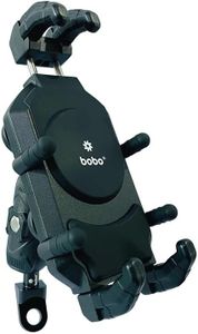 BOBO BM17M PRO Mirror Mount Anti-Vibration Anti-Theft Waterproof Bike/Motorcycle/Scooter Mobile Phone Holder Mount, Ideal for Maps and GPS Navigation (Black)