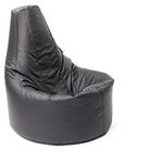 Beanbag Gamer Arm Chair Adult GAMING Bean Bag Faux Leather Game XL Seat POD Bags (Black)