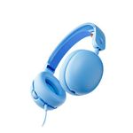 Skullcandy Grom Over-Ear Wired Headphones for Kids, Volume-Limiting, Share Audio Port, Microphone, Work with Bluetooth Devices and Computers - Surf Blue