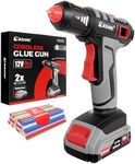 EZARC Cordless Hot Glue Gun, 15s Fast Heating 12V Mini Glue Gun for DIY Crafts, Home Repairs, School Projects, Decorations, with 50 Glue Sticks (30 Clear & 20 Colored)