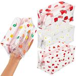 Henoyso 4 Pcs Clear Small Makeup Bag with Zipper Cute Flower Daisy Heart Strawberry Cosmetic Bags Transparent Makeup Pouch Cartoon Pencil Case Waterproof Toiletry Organizer for Travel