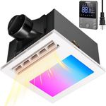 VIVOHOME 1800W PTC Bathroom Exhaust Fan with Light and Heater, 160CFM, RGB | RGB Light & Bluetooth Speaker, Smart Heating, DC Motor, Humidity Sensor, Ceiling Mount, Remote Control, Oscillating Louver