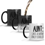 BuyGiri Gift for Aunt Aunty Chachi Mami MASI Tai - Aunt Gift (Black Colour Changing Printed Magic Coffee Mug, Magic, 320ML)