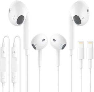 2 Pack Écouteurs pour iPhone [Certifié MFi] Écouteurs Filaires Intra-Auriculaires, Casque Antibruit Stéréo HiFi avec Micro et Contrôle du Volume, Compatibles avec iPhone 14 Pro Max Plus/13/12/SE/11