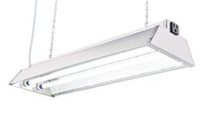 DuroLux DL822N T5 2Ft 2 Fluorescent Lamps Grow Lighting System with 5000 Lumens and 6500K Full Spectrum and Low Profile 7" Wide Reflector