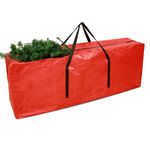 Funshot Christmas Tree Storage Bag - Red Christmas Tree Bag Holiday Large for up to 7.5Ft Tree Storage, Durable Reinforced Carry Handles, Protective Zippered Artificial Waterproof Xmas Tree Bag