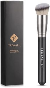 TEOYALL Angled Kabuki Foundation Brush, Dense Synthetic Contour Brush for Bronzer Liquid Foundation Cream Powder Blending Buffing Stippling Brush (170)