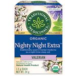 Traditional Medicinals - Organic Nighty Night Extra Herbal Tea (Pack of 1) - Natural Sleep Aid containing Valerian, Passionflower and Lemon Balm - 16 Tea Bags Total