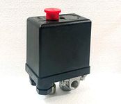 ANMSALES 4 Way Control Valve 90-120 PSI 240V Oil-Free AIR Compressor Accessory Pressure Switch, Black