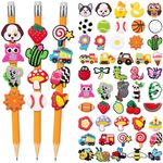 WDAHDHP Pencil Clips for Kids, 50Pcs Different Pencil Topper Decoration, Cute Pencil Charms for Boys Girls Students School Gifts Classroom Prizes