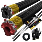 G.A.S Hardware Garage Door Torsion Springs 250x2x30, Includes 1” Nylon Bushing and Winding Bars, High Quality Coated with a Minimum of 16,000 Cycles| Left and Right Hand Wound Replacement (Pair)